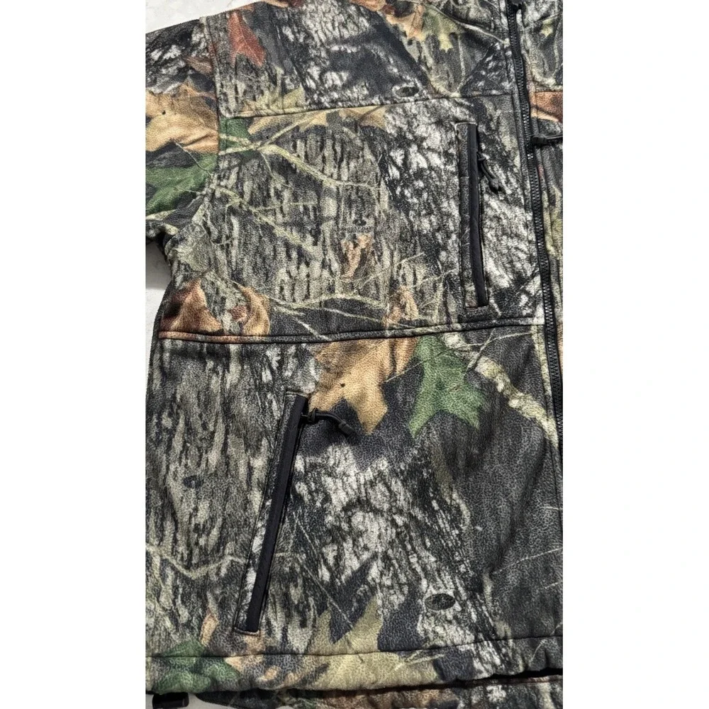 Mad Dog Gear Mens 2XL Camo Full Zip Fleece Hunting Jacket Vintage 90s H237